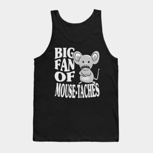 Funny Mouse With Moustache Tank Top